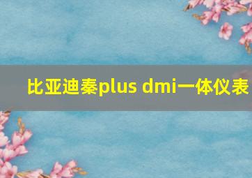 比亚迪秦plus dmi一体仪表